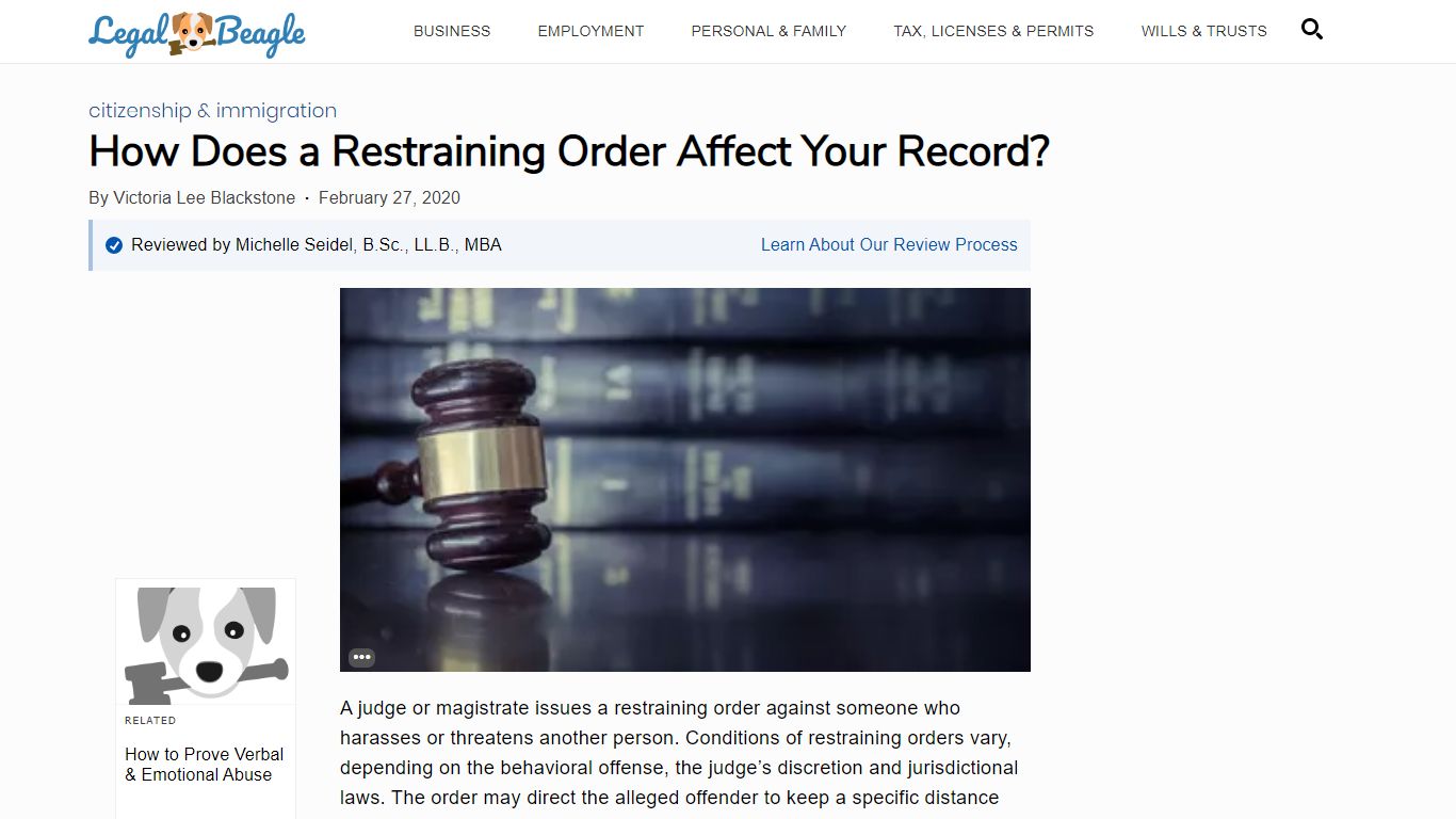 How Does a Restraining Order Affect Your Record? - Legal Beagle